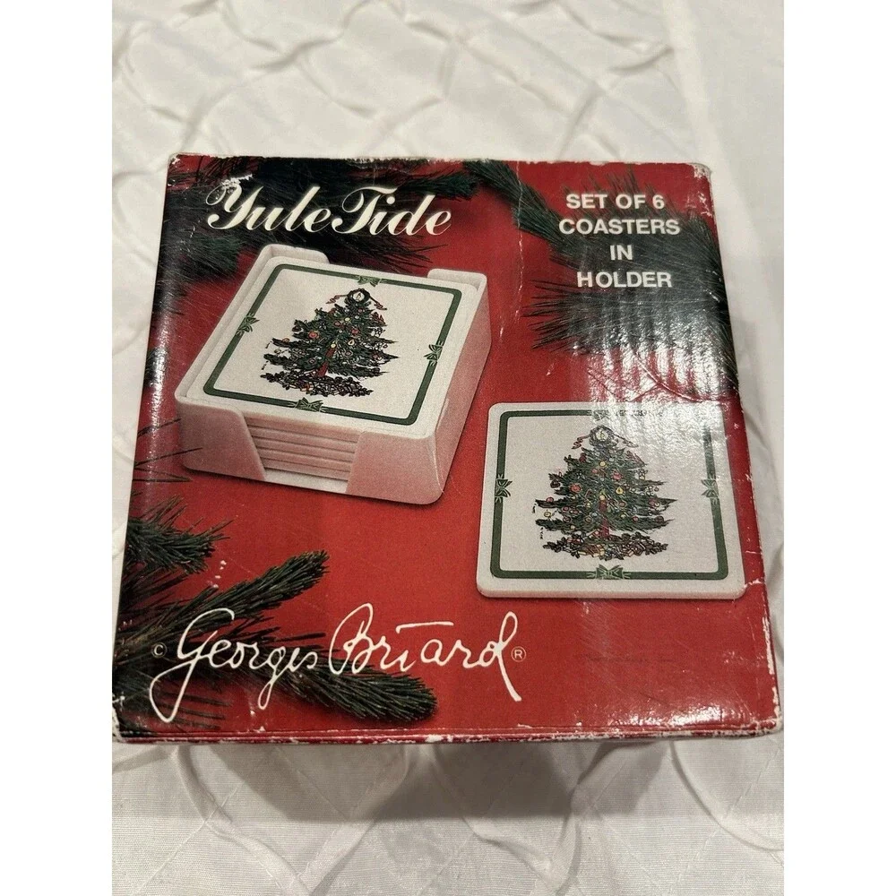 Christmas Coaster Set In Box Of 6